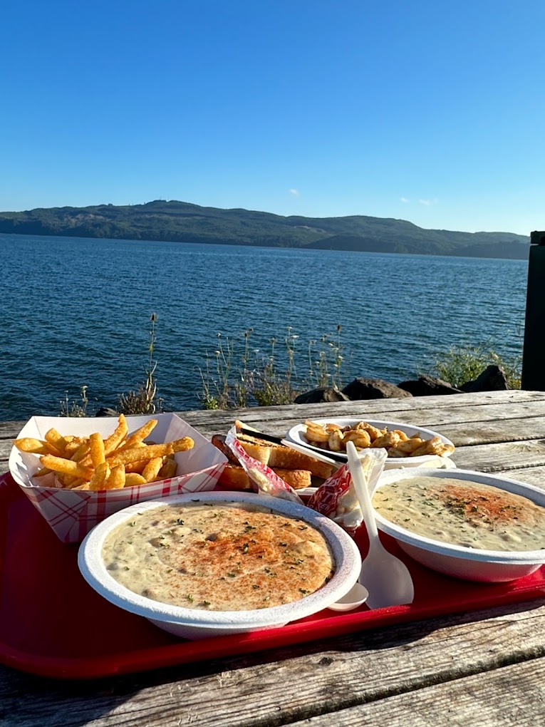 clam chowder and Tillamook Bay