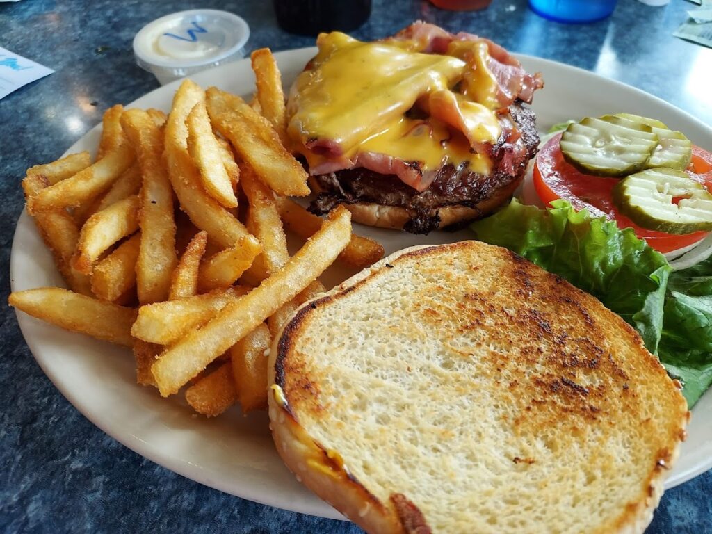 burger and fries