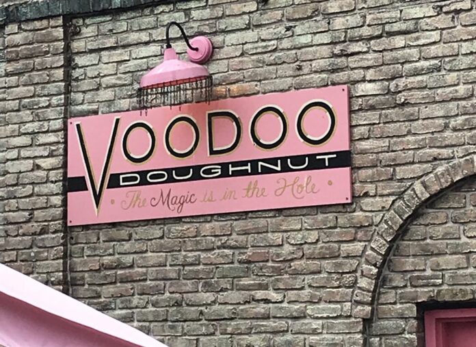 Voodoo Doughnut's sign