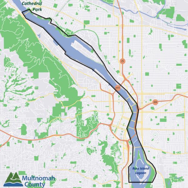 map of affected area