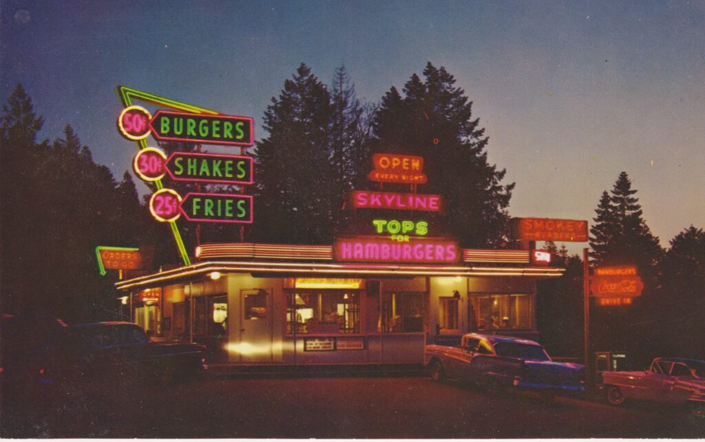 Skyline Restaurant, Portland Diners, Oregon, West Hills, Amazing Burgers, Milkshakes, Ice Cream, NW Portland Restaurants, Retro Drive-In