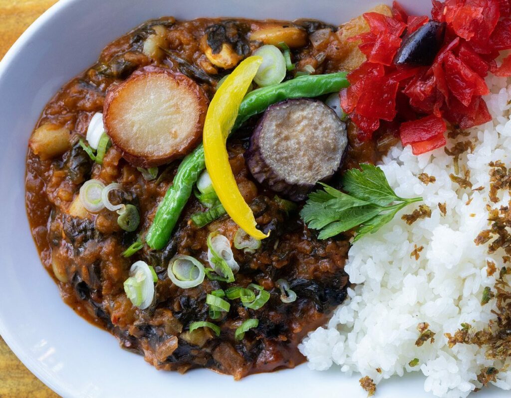 Japanese style vegan curry rice. It looks tasty!