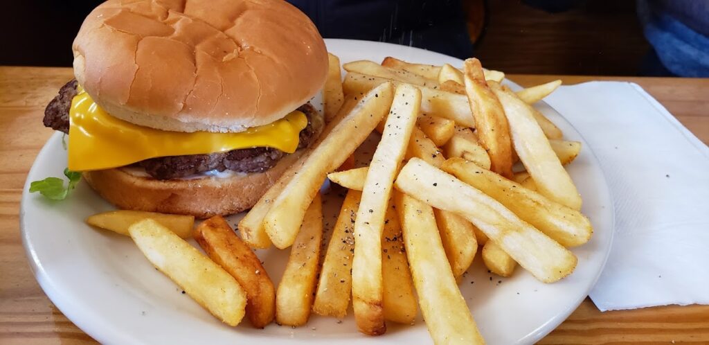 burger and fries