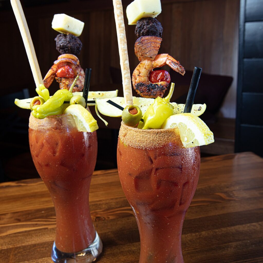 Two bloody Mary's.