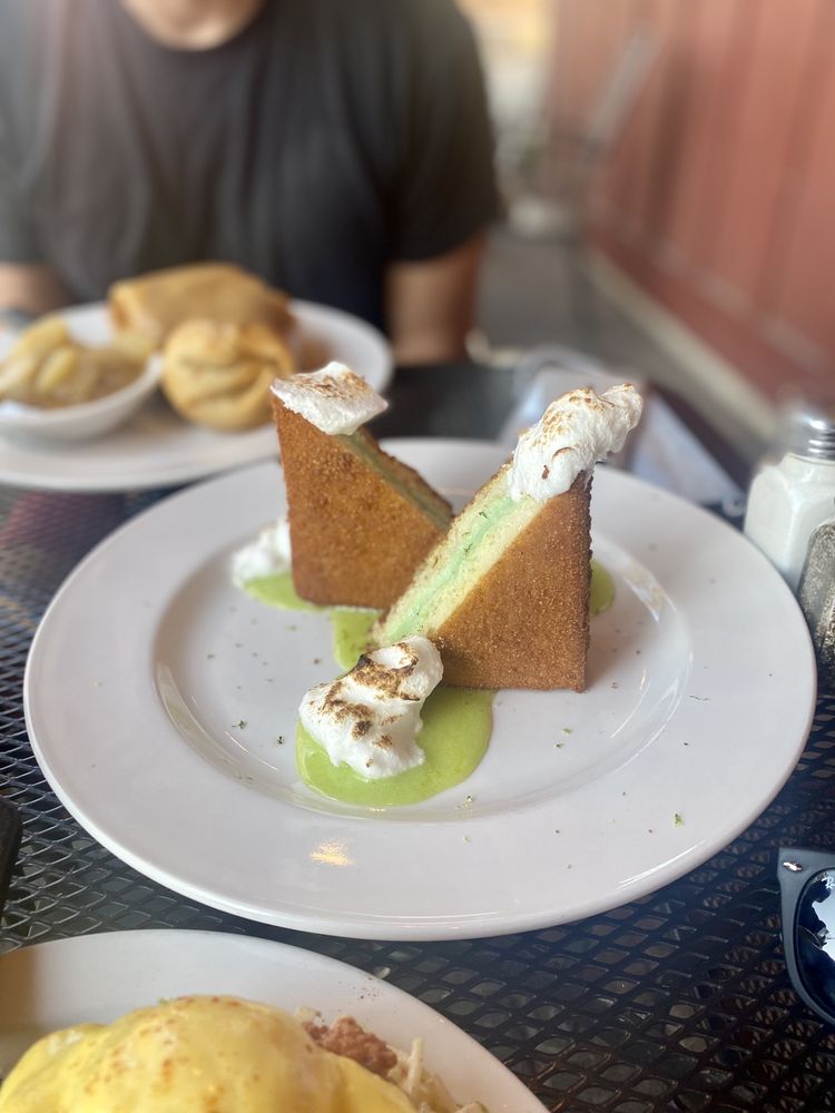 Key lime French toast. It's plated well and looks so yummy!