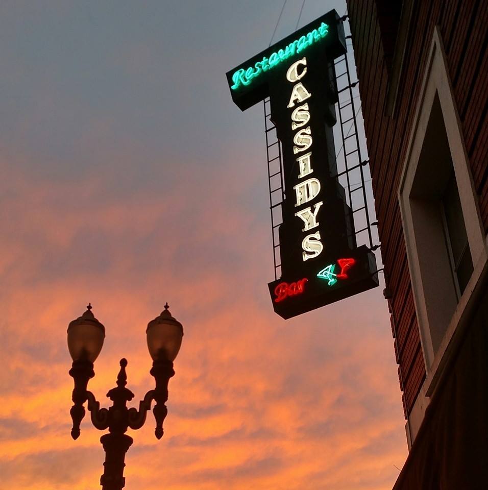 The sign outside of Cassidy's Restaurant And Bar in Portland, Oregon.