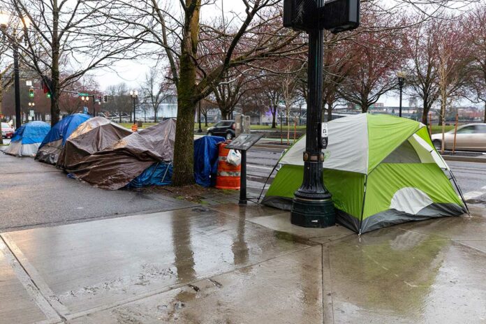 homeless tents in portland