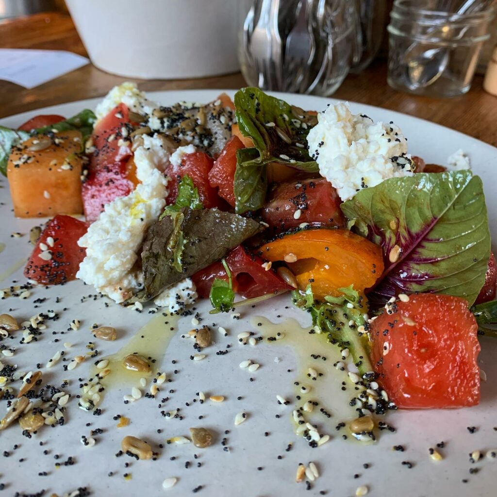 Colorful vegetables and fruits on a plate at Ned Ludd.
portland oregon, best restaurants, 2024, where to eat, best brunch, food and drink, bars, pizza, sushi, thai food, PDX, foodie heaven
