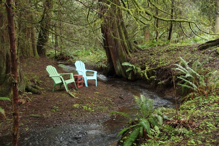 seating by stream