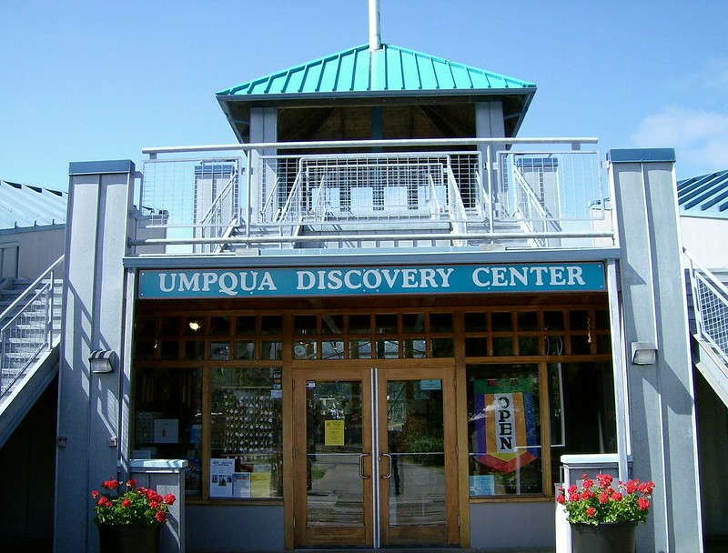 The exterior of the Umpqua Discovery Center.