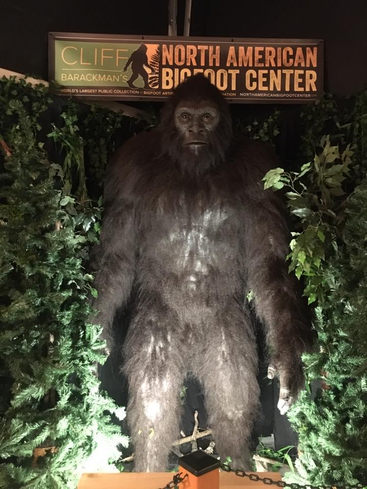 Exhibits at the North American Bigfoot Center.