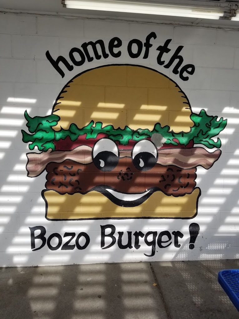 Bozo burger mural