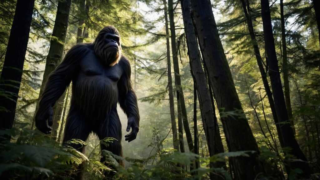 An AI generated image of what bigfoot might look like according to reports.