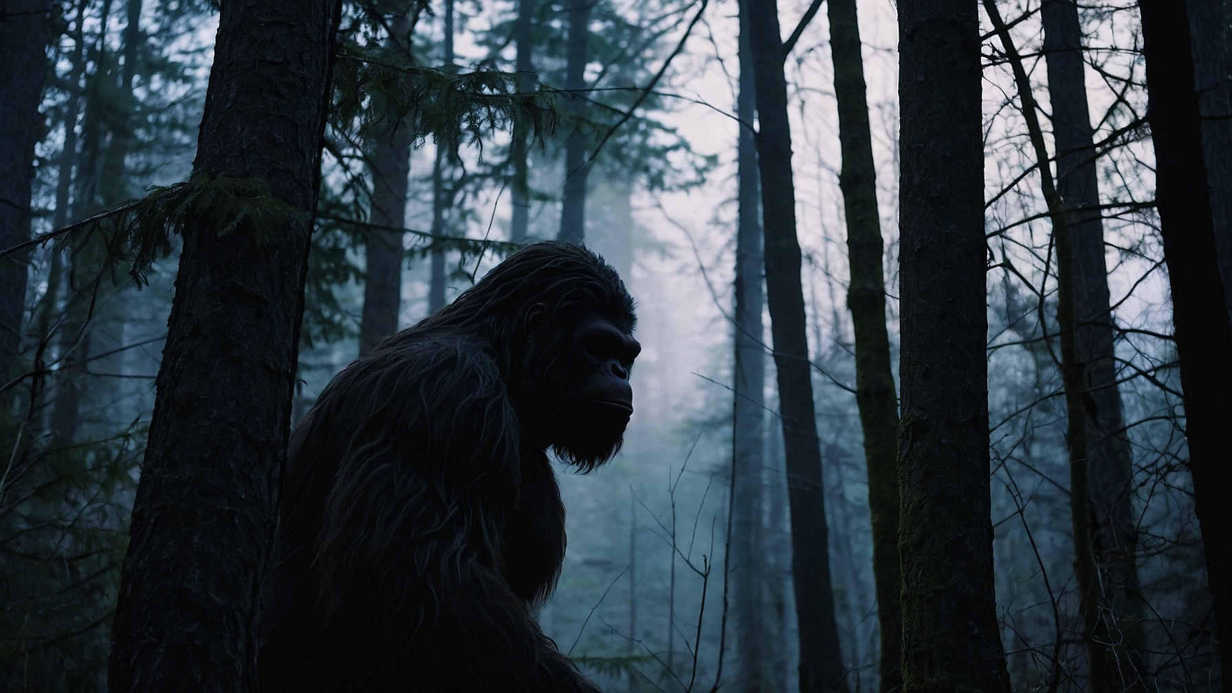 An AI generated image of what bigfoot might look like according to reports.