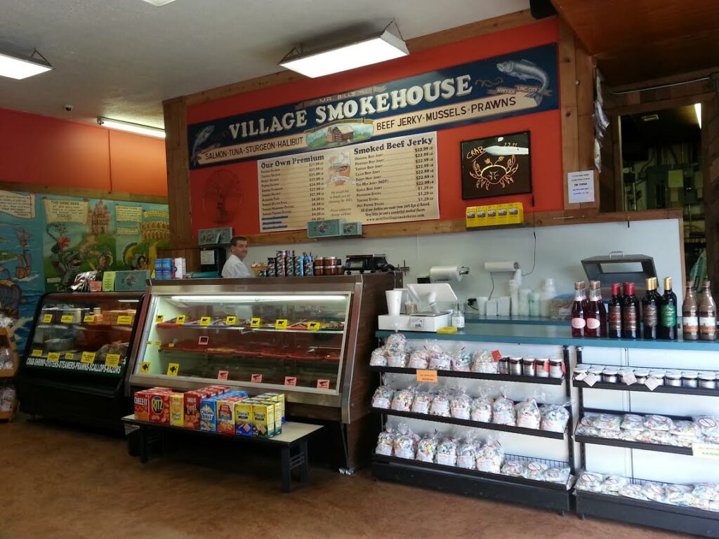 Items on display inside Mr. Bill's Village Smokehouse.