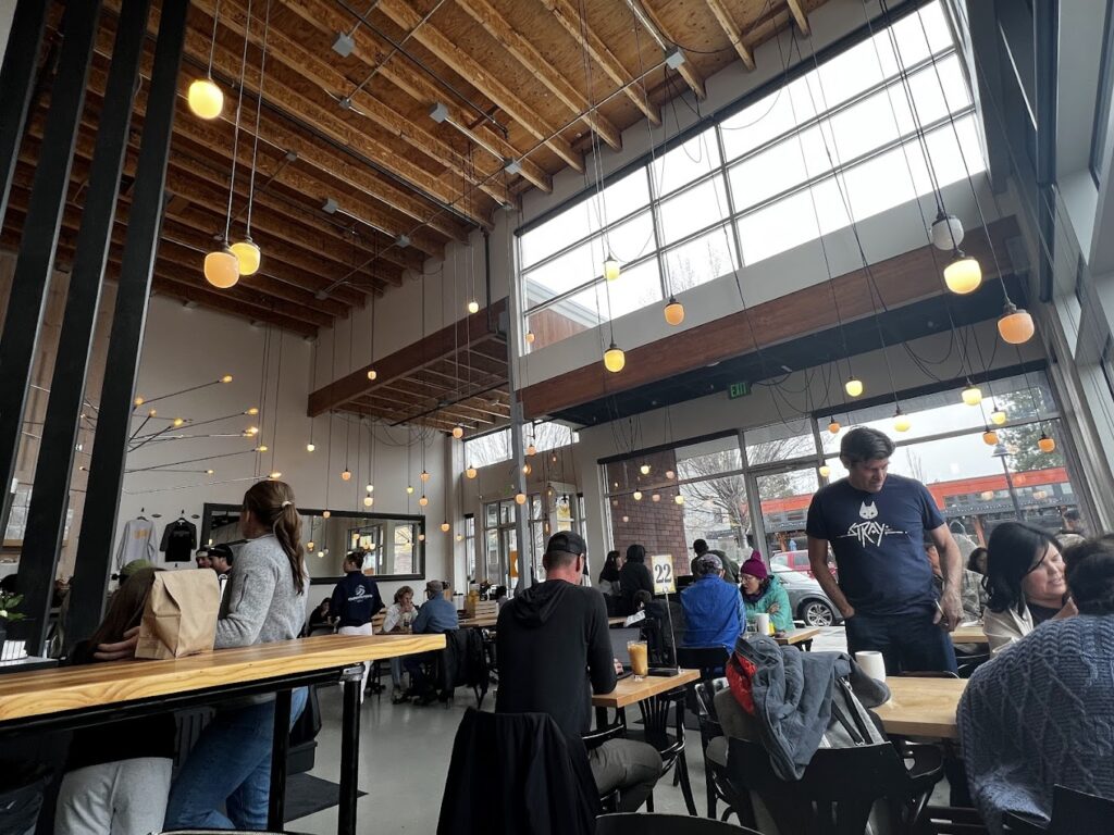 The interior of Sparrow Bakery Northwest in Bend, Oregon.