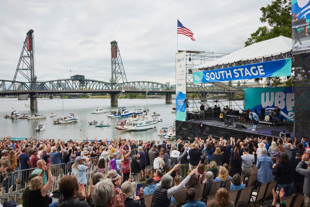 A crowd listens to a performance at the Waterfront Blues Festival in Portland. Summer concerts, Oregon,  Things to do, 2024