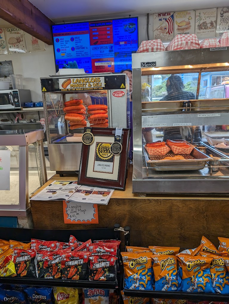 The inside of the Langlois Market.