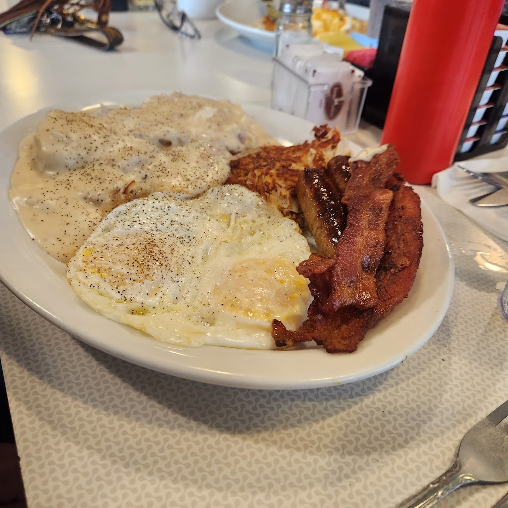 A delicious breakfast at Whites Restaurant.