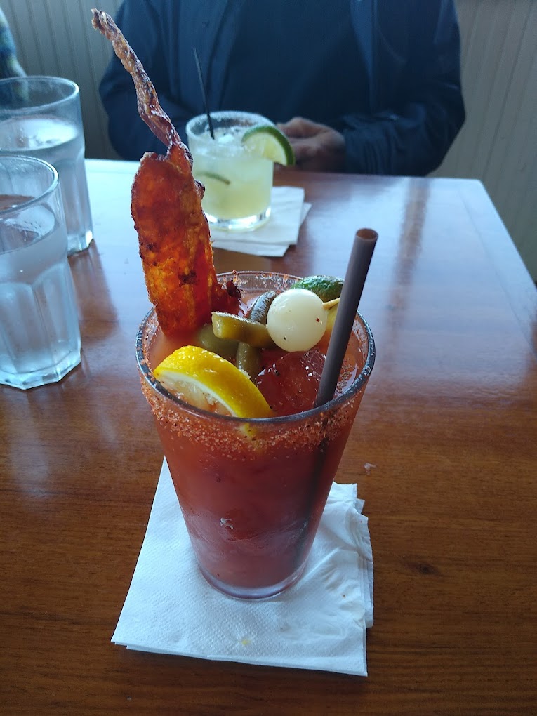 A Bloody Mary with bacon.