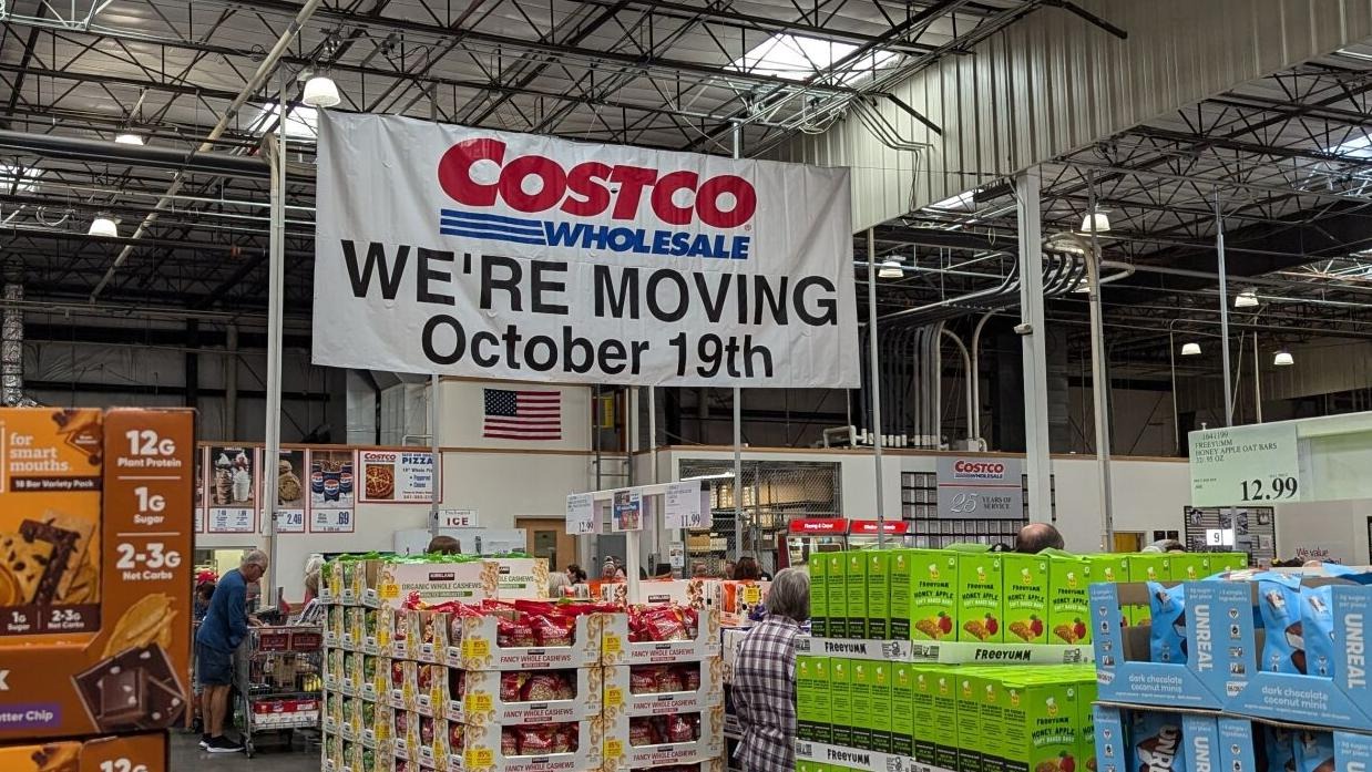 costco moving sign