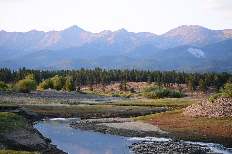 Phillips Reservoir on the Elkhorn Scenic Byway.