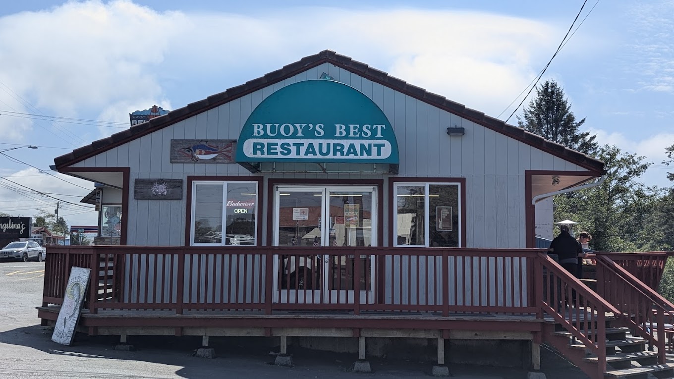 The exterior of Buoy's Best restaurant.