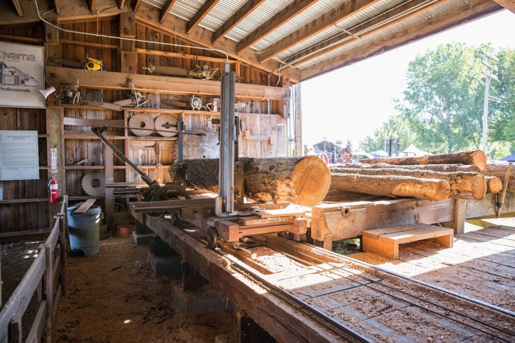 Steam powered saw mill