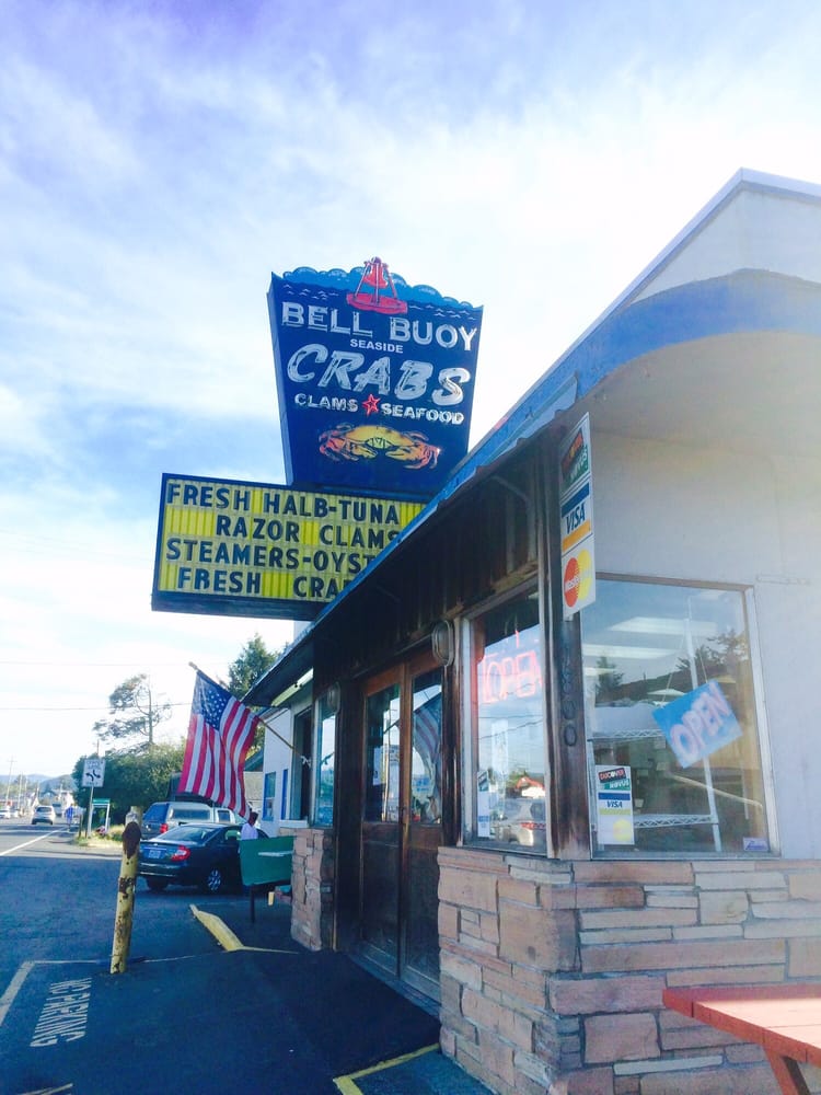 The exterior of the Bell Buoy seafood shop.