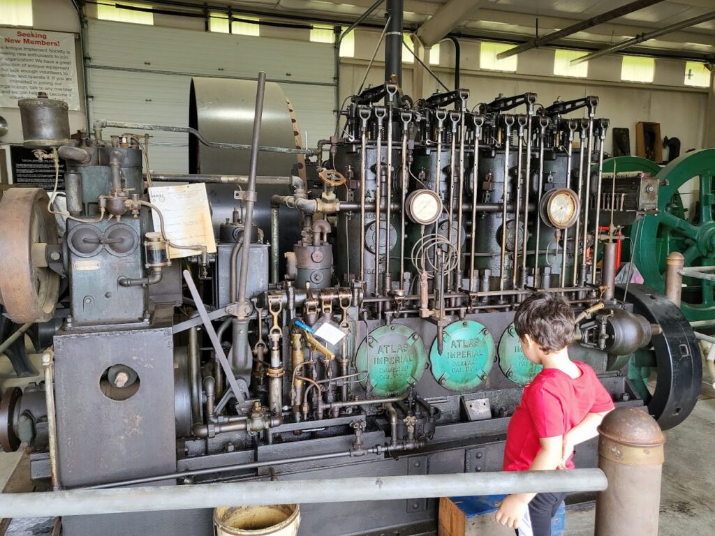 kid and steam engine