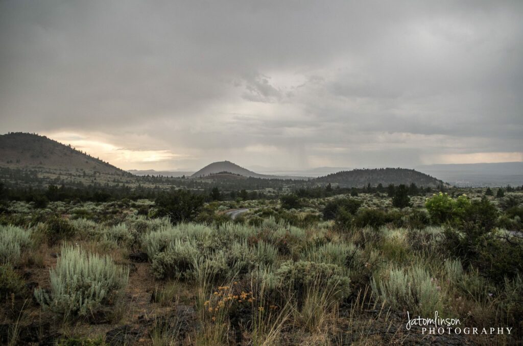 A scenic view of the Lava Beds National Monument.