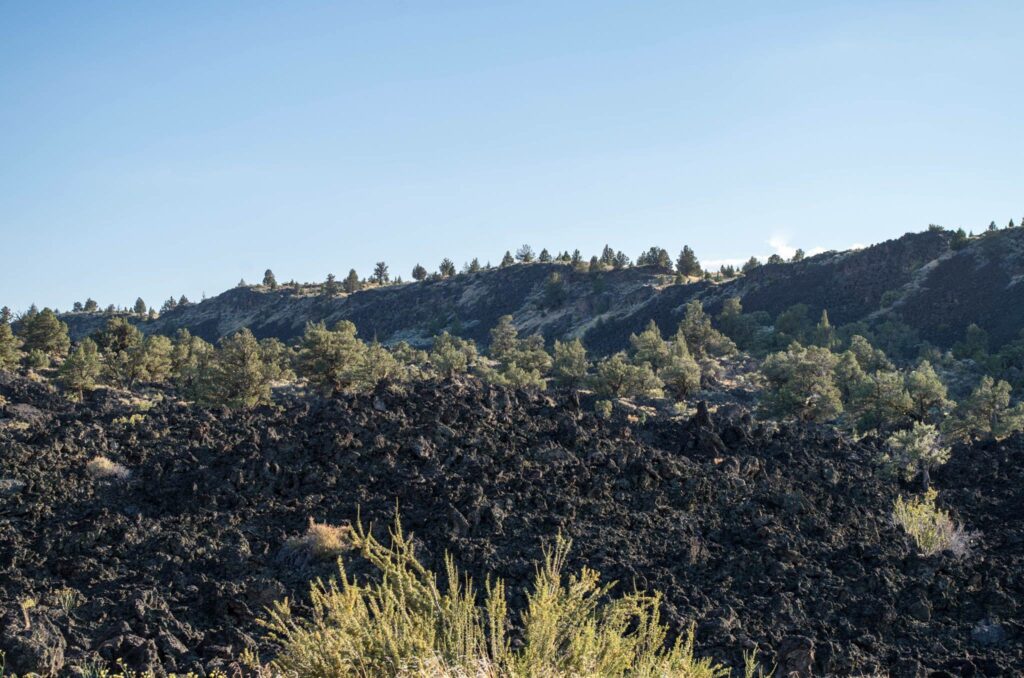 A scenic view of the Lava Beds National Monument.