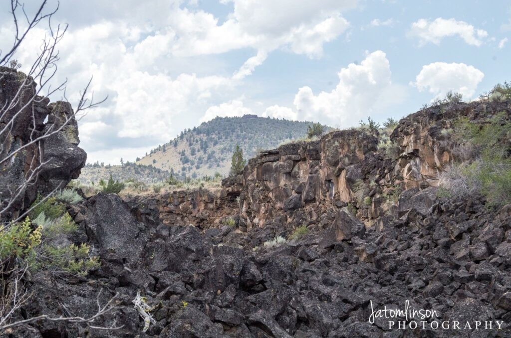 A scenic view of the Lava Beds National Monument.