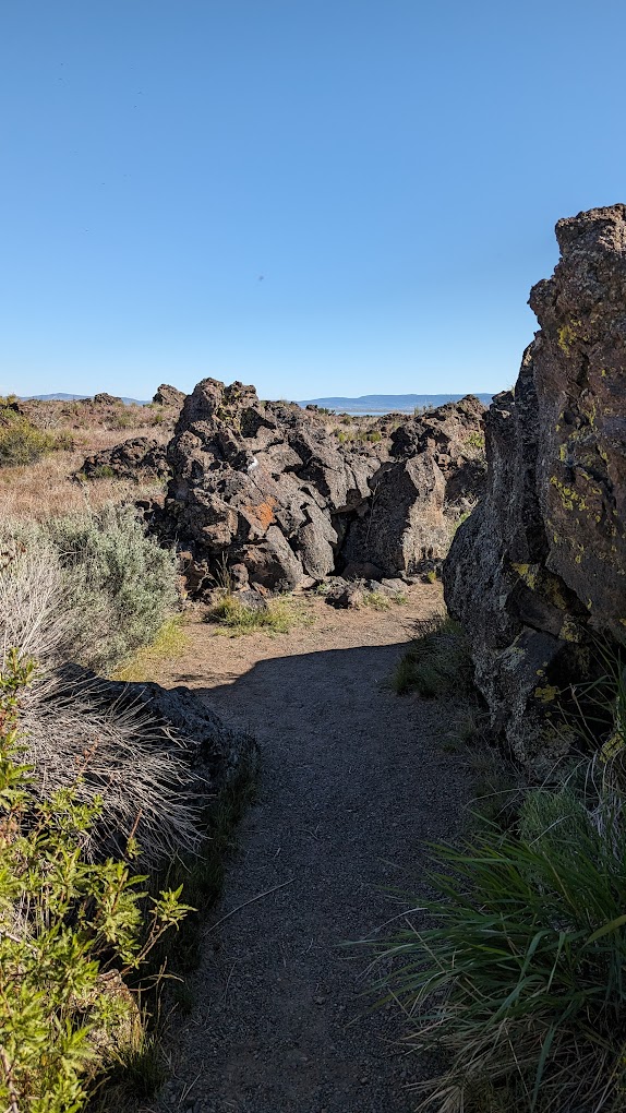 A trail at the Lava Beds.