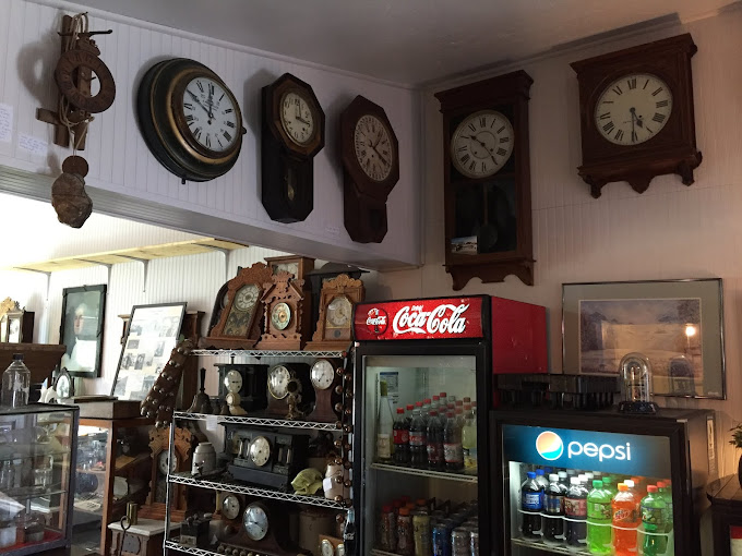 Antique clocks at Oard's Museum.