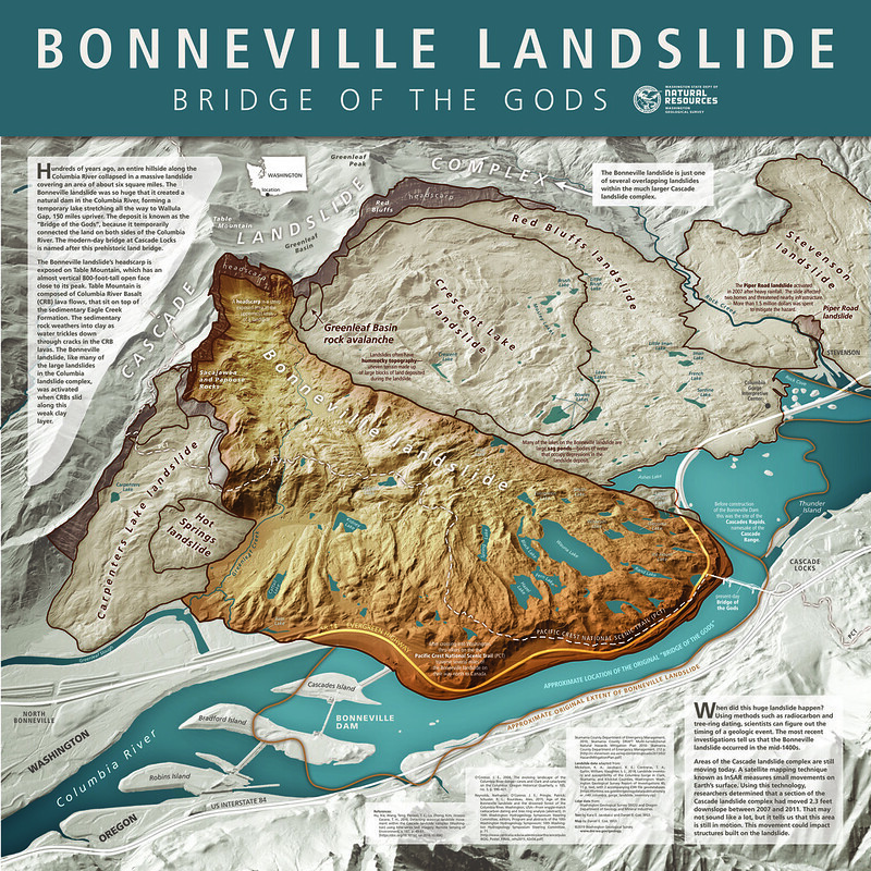 A visual of the Bonneville Landslide as it sits today.