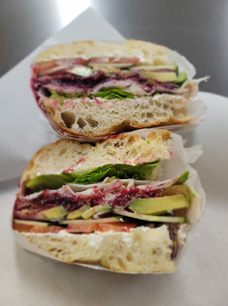 A delicious looking sandwich.