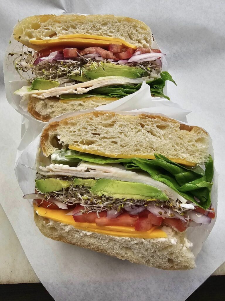 A delicious looking sandwich.