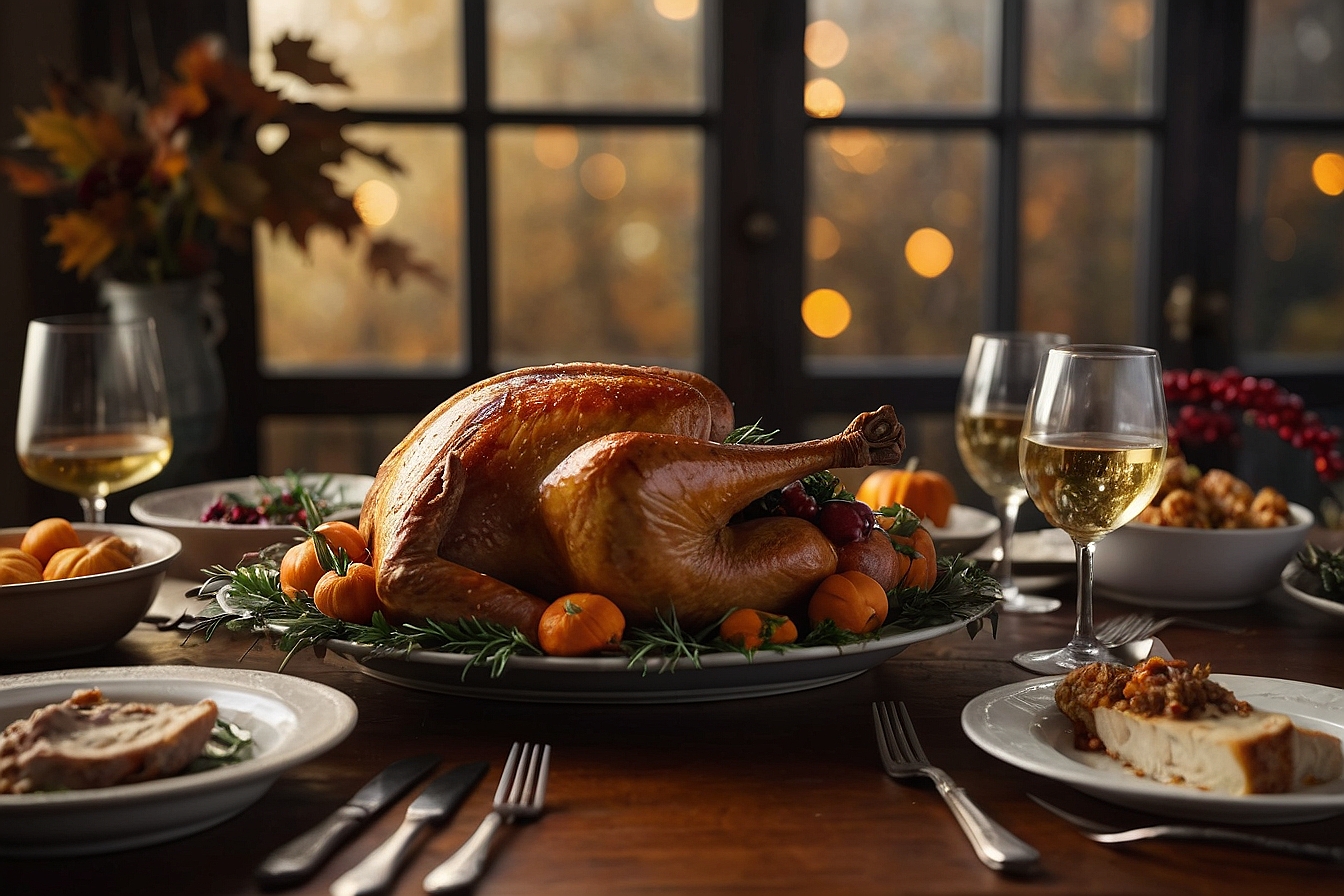 A Thanksgiving meal.