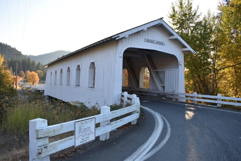 Grave Creek Covered Bridge.