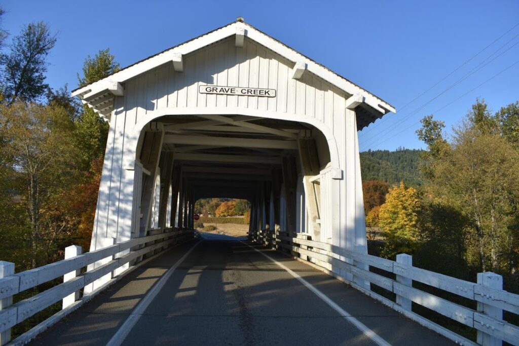 Grave Creek Covered Bridge.