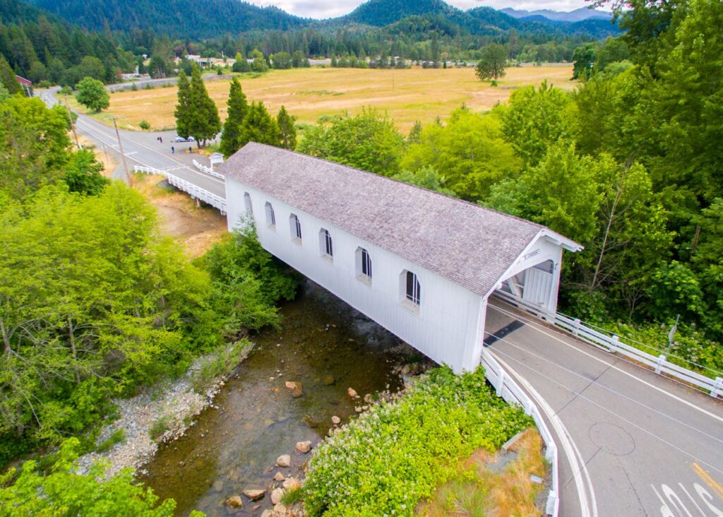 Grave Creek Covered Bridge.