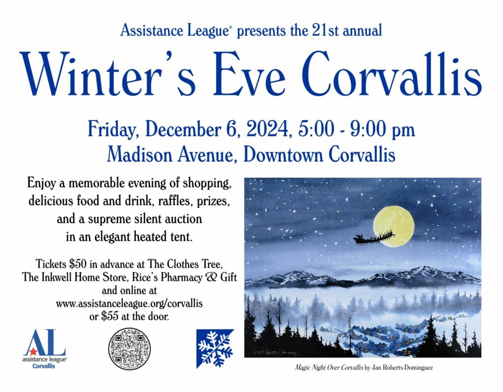 A flier for Winter's Eve Corvallis 2024.