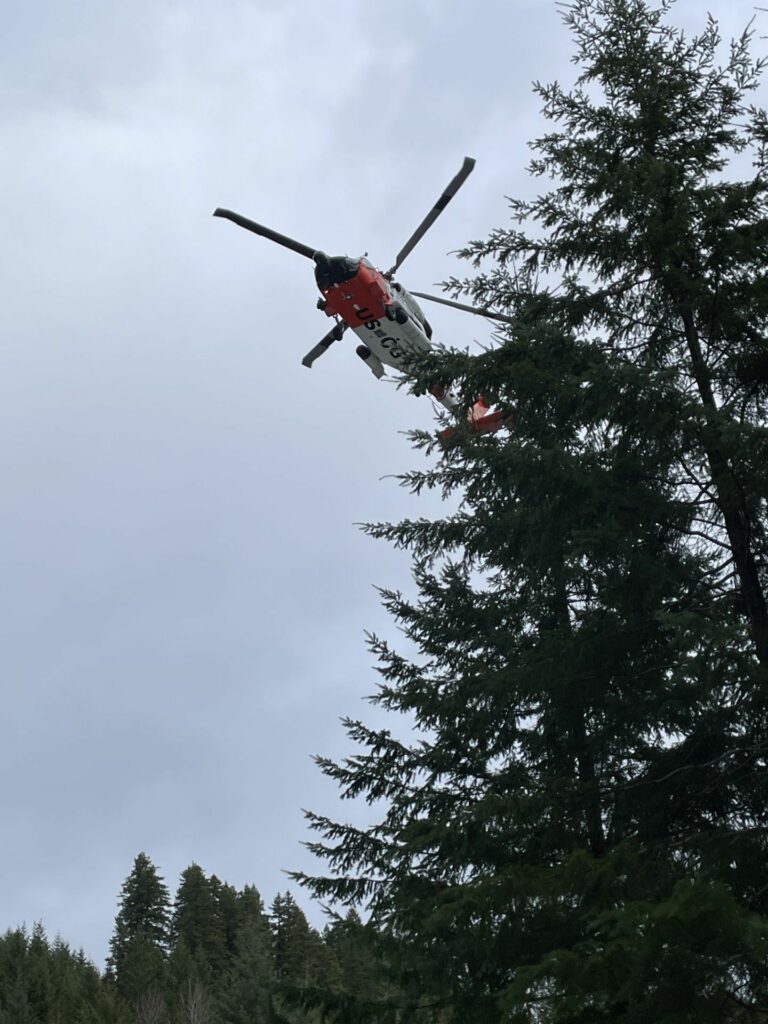 Helicopter searching for two men