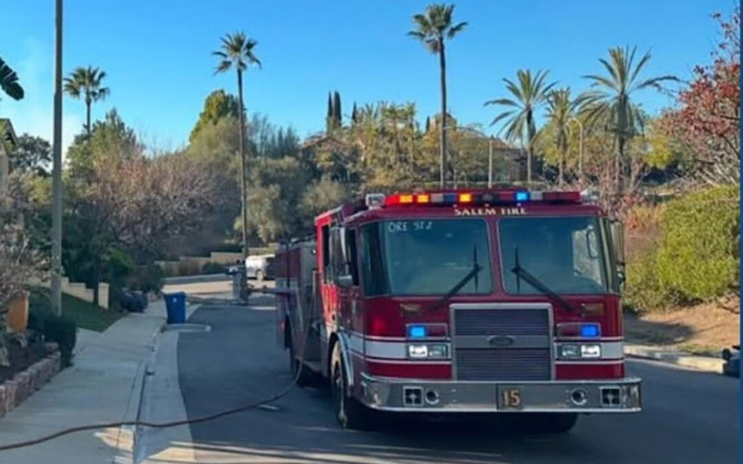 Oregon Firefighters Save Home from Blaze on First Day in Southern California