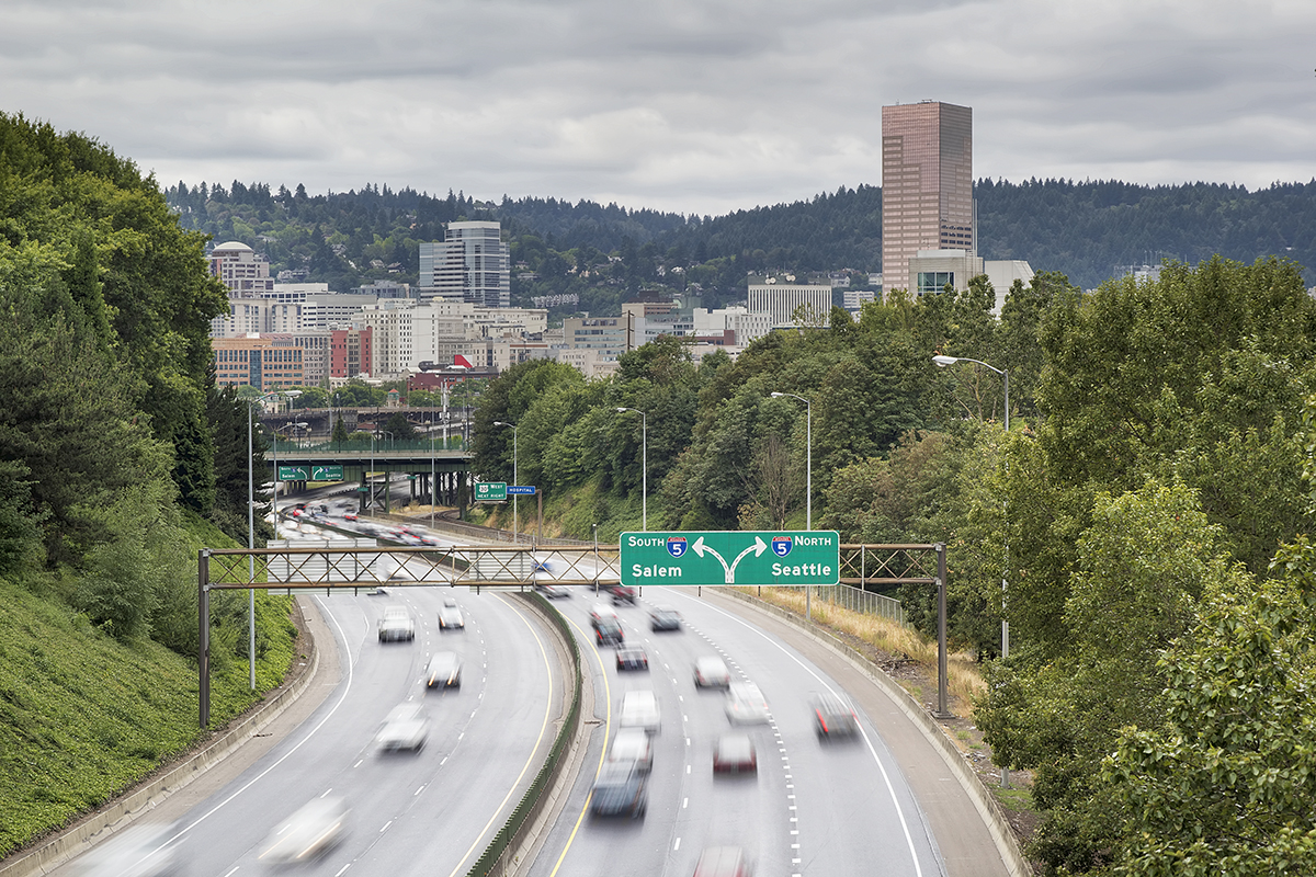 I-84 to Interstate freeway in Portland