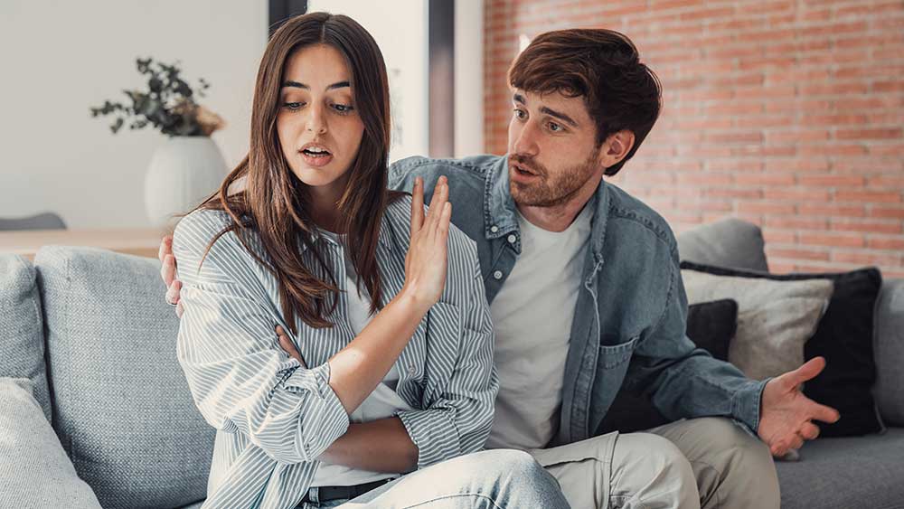 Man tells wife to calm down