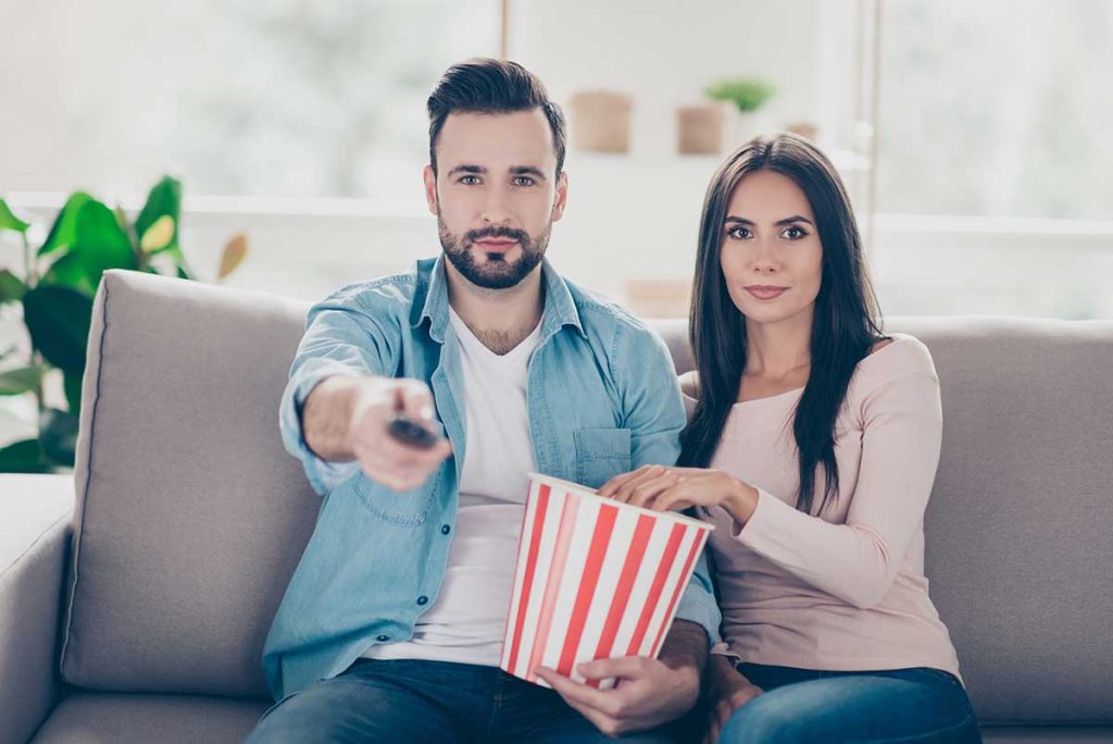 couple watching movie