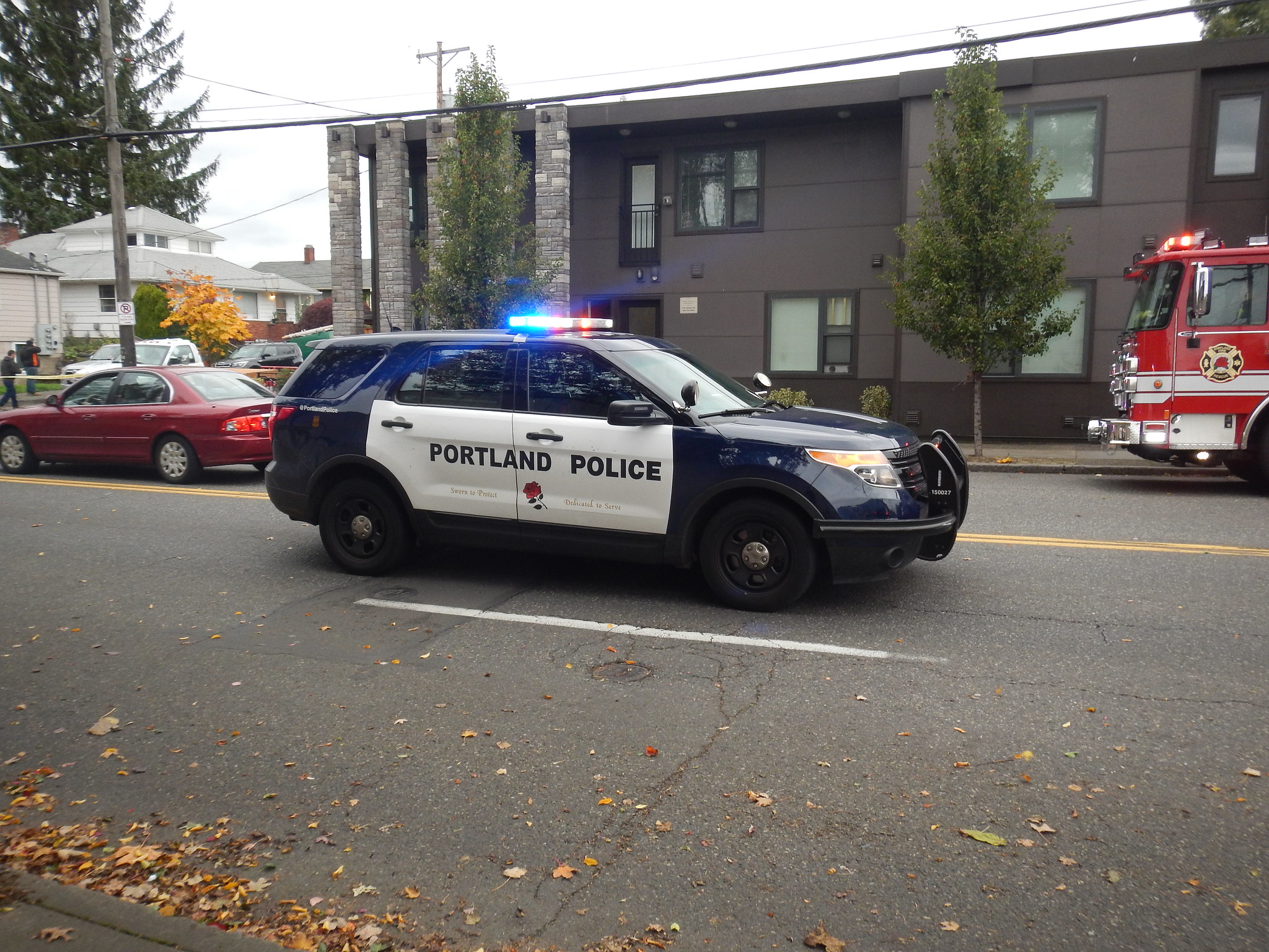 A Portland Police SUV in Portland, Oregon