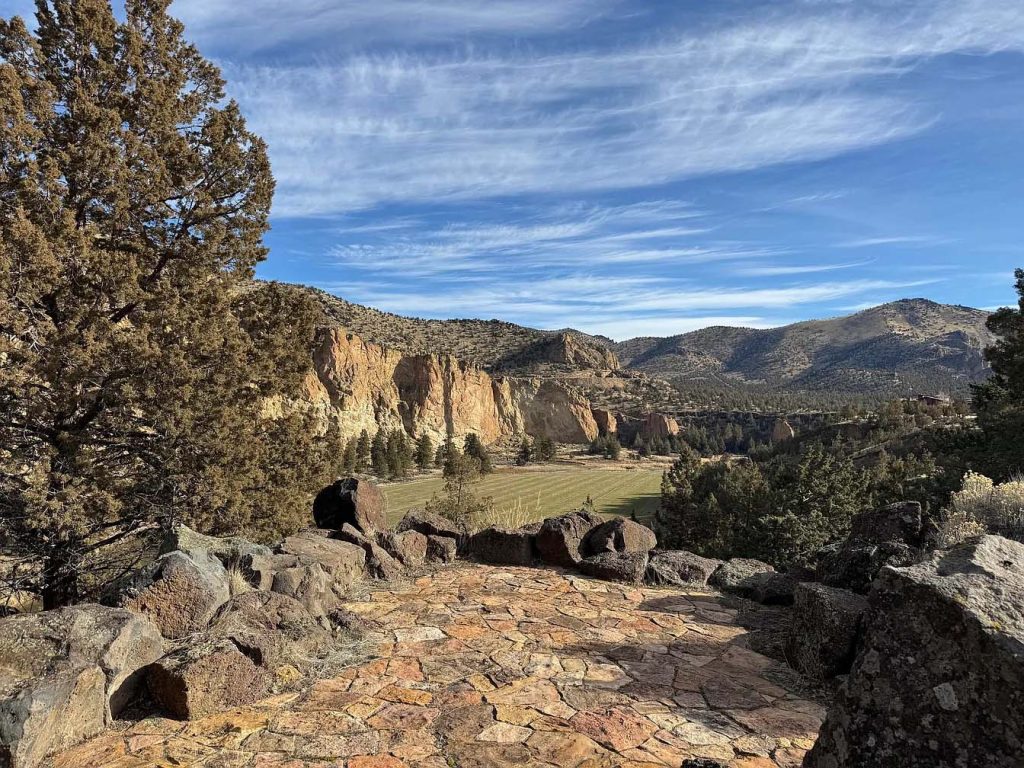 The view from the Painted Rock House in Ranch Of The Canyons just outside of Smith Rock State Park in Oregon.